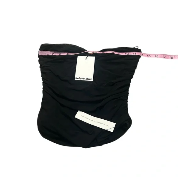 REFORMATION Myra ruched knit top nwt - Picture 4 of 6